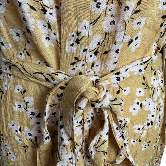 Billabong Ocean Sky Floral Belted Wrap Around Dress Size M/L - Picture 8 of 17